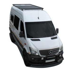 Mercedes-Benz Sprinter 144in/170in / L2/L3 / MWB/LWB Wheelbase w/OEM Tracks (2006-Current) Slimline II Roof Rack Kit / Tall